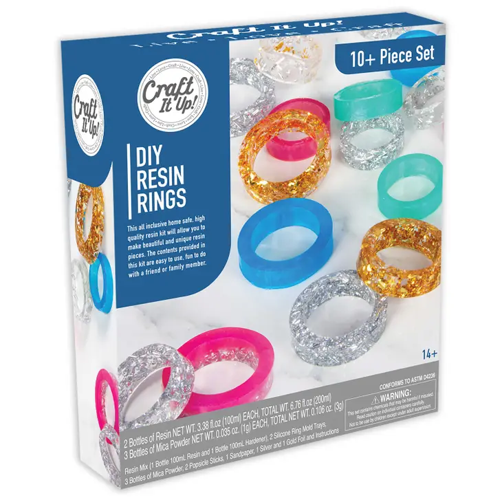 DIY Resin Rings by Craft it Up- 10+ Piece Beginners Kit